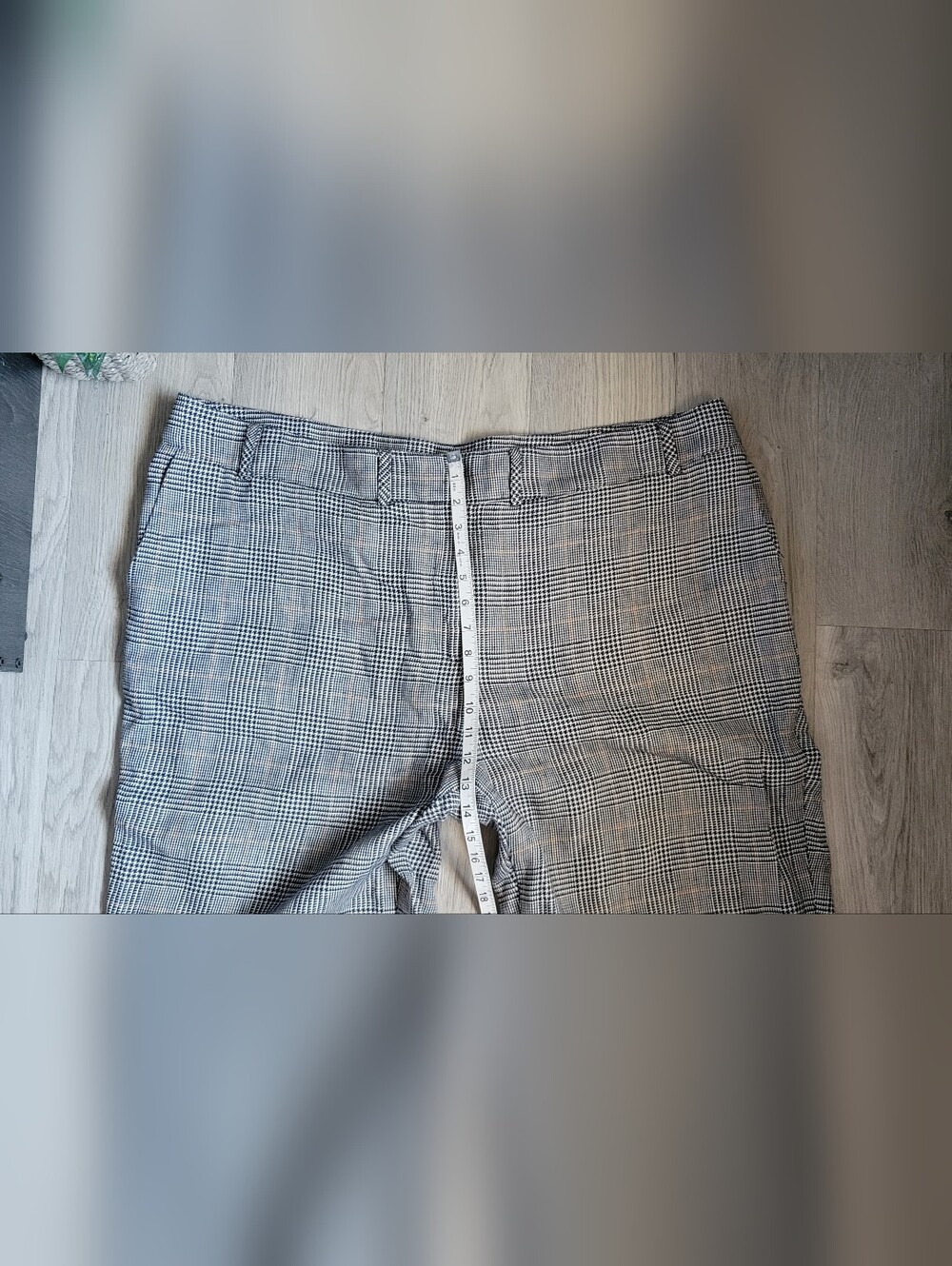 Veronica Beard Gemini Linen Blend Houndstooth Plaid Crop Pant in Navy Multi, 26 - Picture 7 of 16